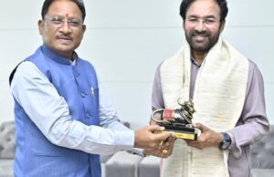 मुख्यमंत्री साय से केंद्रीय कोयला एवं खान मंत्री जी. किशन रेड्डी ने मुलाकात की