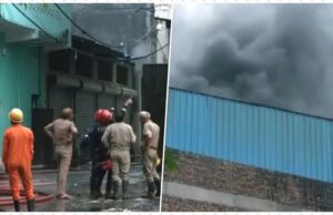 प्लास्टिक फैक्टरी में लगी आग, 4 शव बरामद