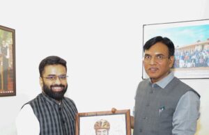 सिद्धांत शर्मा ने दी केंद्रीय खेल मंत्री मनसुख मांडविया को जन्मदिन की बधाई