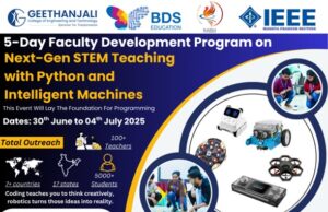 कलिंगा विश्वविद्यालय ने “पायथन और बुद्धिमान मशीनों के साथ अगली पीढ़ी के STEM शिक्षण” पर 5 दिवसीय संकाय विकास कार्यक्रम (FDP) का आयोजन किया