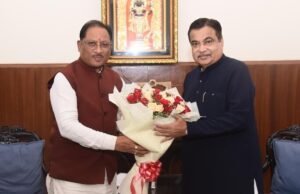 केंद्रीय मंत्री नितिन गडकरी से मिले मुख्यमंत्री साय