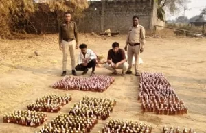 बड़ी कार्रवाई: 1008 पौवा अवैध शराब के साथ 3 आरोपी गिरफ्तार