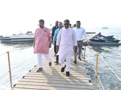 वनमंत्री केदार कश्यप ने ठेमली आईलैंड का किया निरीक्षण