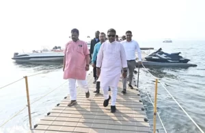 वनमंत्री केदार कश्यप ने ठेमली आईलैंड का किया निरीक्षण