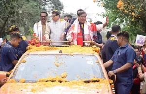 असम के मुख्यमंत्री हिमंता बिस्वा सरमा की जन आशीर्वाद यात्रा को भारी जनसमर्थन मिला