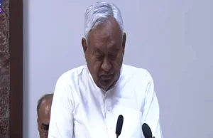नीतीश कुमार ने राज्यसभा सदस्य के रूप में शपथ ग्रहण की