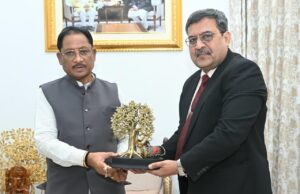 मुख्यमंत्री श्री विष्णु देव साय से आईओसीएल के मुख्य महाप्रबंधक ने की सौजन्य मुलाकात