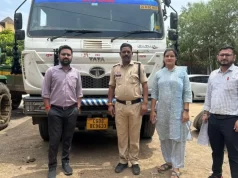 रेत के अवैध परिवहन मामले में हाईवा जब्त