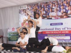 अंतर्राष्ट्रीय योग दिवस पर राजस्व मंत्री श्री टंक राम वर्मा की मौजूदगी में 1,000 से अधिक लोगों ने किया योगाभ्यास