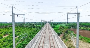 मुंबई–अहमदाबाद बुलेट ट्रेन परियोजना के लिए विद्युतीकरण कार्य ने पकड़ी रफ्तार