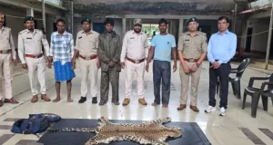 धौड़ाई में वन विभाग की बड़ी कार्रवाई, 3 आरोपियों के कब्जे से तेंदुए की खाल जब्त