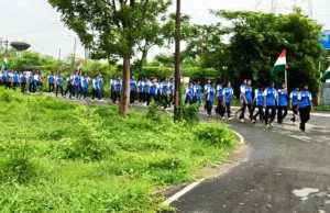 खेलो इंडिया स्टेट सेंटर ऑफ एक्सीलेंस में गूंजा देशभक्ति का जज्बा, निकली तिरंगा यात्रा
