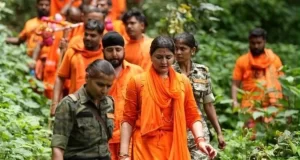 नदी, पहाड़ और जंगल पार करते हुए नई ऊर्जा के साथ आगे बढ़ रही भावना की कांवड़ पदयात्रा
