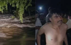 बारिश के चलते नदी-नाले उफान पर, उफनते नाले को पार करते समय तेज बहाव में फंसा युवक, ढाई घंटे में रेस्क्यू