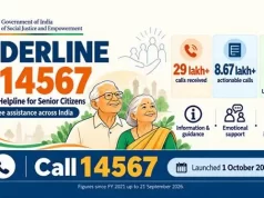 एल्डरलाइन 14567 देश भर के वरिष्ठ नागरिकों को सूचना, मार्गदर्शन और सहायता प्रदान