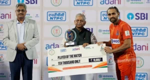 जसकरण सिंह के पांच गोलों के बावजूद बैलाडीला बुल्स जीत से दूर, संस्कारधानी स्ट्राइकर्स ने 5-5 से ड्रॉ कराया मुकाबला