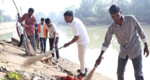रामपुर आश्रम में जनभागीदारी से चला सेवा संकल्प के साथ स्वच्छता अभियान