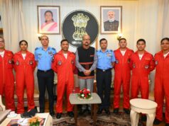 राज्यपाल श्री रमेन डेका से एयर ऑफिसर कमांडिंग श्री नंदा कुमार बाला ने की सौजन्य भेंट